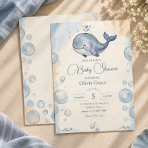 Invitación de Baby Shower Bajo el Mar