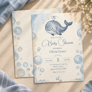 Invitación de Baby Shower Bajo el Mar