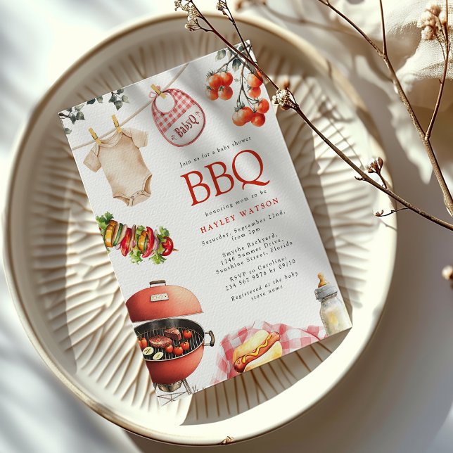 Invitación de baby shower BBQ Baby (Subido por el creador)
