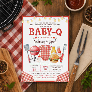 Invitación de Baby Shower BBQ Barbecue Baby-Q