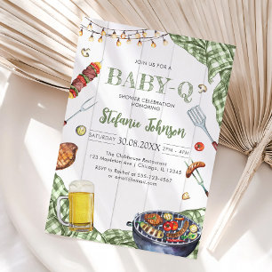 Invitación de Baby Shower BBQ Children's BABY-Q