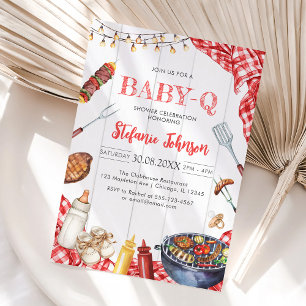 Invitación de Baby Shower BBQ Children's BABY-Q