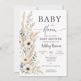 Invitación de Baby Shower 'Bebé en Flor'