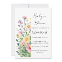 Invitación de Baby Shower - Bebé en Flor