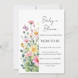 Invitación de Baby Shower - Bebé en Flor