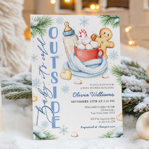 Invitación de Baby Shower 'Bebé, hace frío afuera'