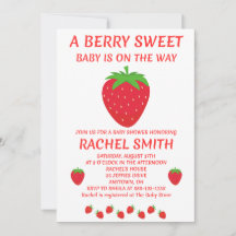 Invitación de Baby Shower Berry Sweet