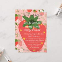 Invitación de Baby Shower Berry Sweet