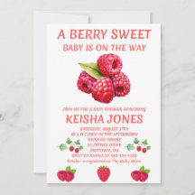 Invitación de Baby Shower Berry Sweet
