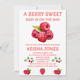 Invitación de Baby Shower Berry Sweet