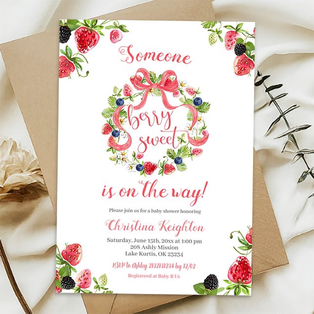 Invitación de Baby Shower Berry Sweet (Subido por el creador)