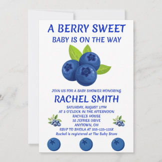 Invitación de Baby Shower Berry Sweet