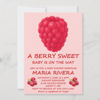 Invitación de Baby Shower Berry Sweet