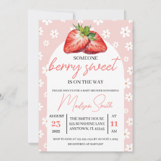 Invitación de Baby Shower Berry Sweet