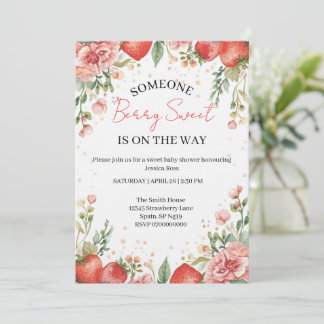 Invitación de Baby Shower Berry Sweet 