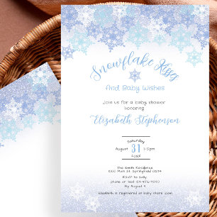 Invitación de Baby Shower Besos de Copo de Nieve A