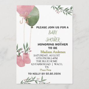 Invitación de Baby Shower Bienvenida Pequeño
