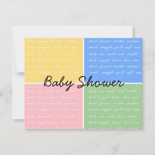 Invitación de Baby Shower - bloqueo de color de la