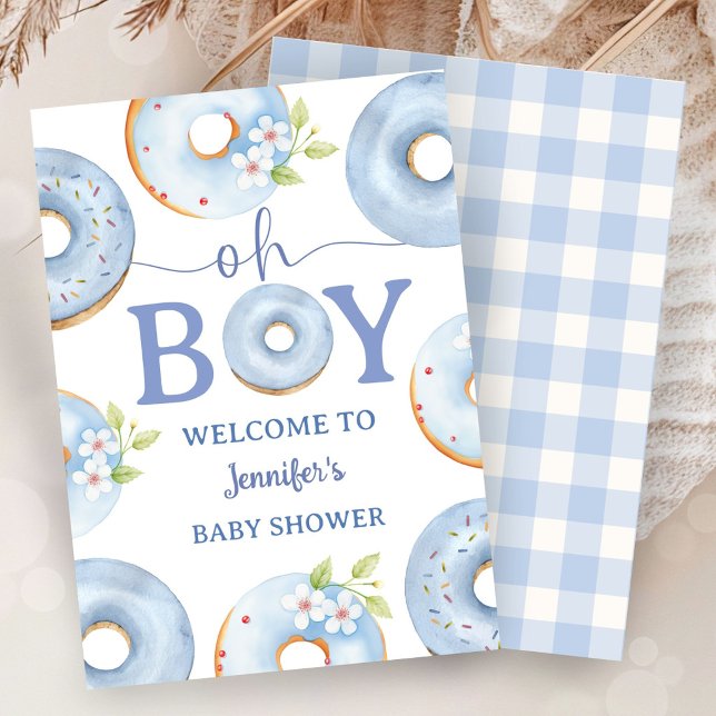 Invitación de Baby Shower Blue Donuts Oh Boy Baby (Subido por el creador)