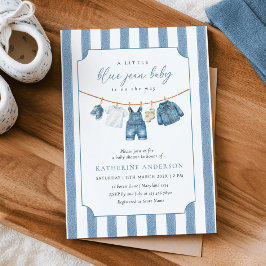 Invitación de baby shower Blue Jean Baby