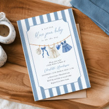 Invitación de Baby Shower Blue Jean Baby