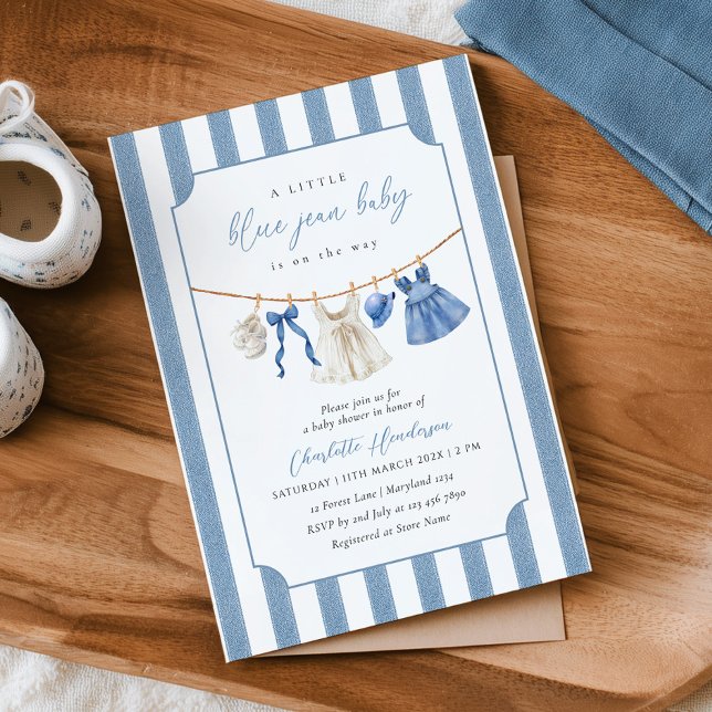 Invitación de Baby Shower Blue Jean Baby (Subido por el creador)