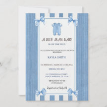 Invitación de Baby Shower Blue Jean | Bebé Niño de
