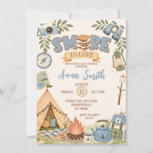 Invitación de Baby Shower 'Blue Smore To Love'