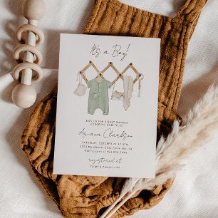Invitación de Baby Shower Bohemio para Niño