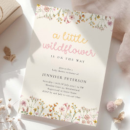 Invitación de Baby Shower Boho Wildflower