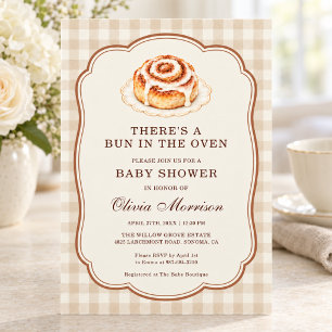 Invitación de Baby Shower 'Bollo en el Horno' a Cu