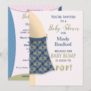 INVITACIÓN DE Baby Shower - BOMBA DE BEBÉ - HUMOR