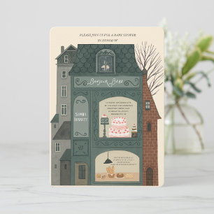 Invitación de Baby Shower Bonjour Bebe