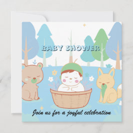 Invitación de Baby Shower Bosque Encantado