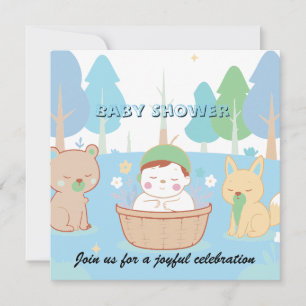 Invitación de Baby Shower Bosque Encantado 