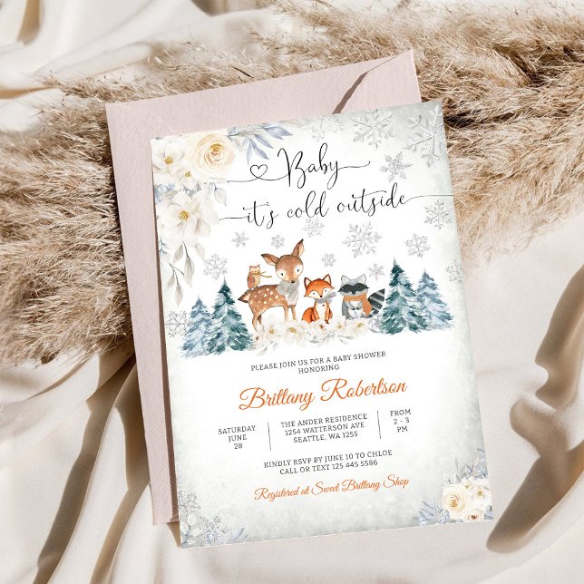 Invitación de Baby Shower Bosque Invernal (Subido por el creador)