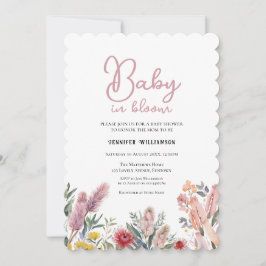 Invitación de baby shower botánico australiano