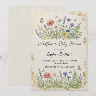 Invitación de Baby Shower Botánico de Flor Silvest