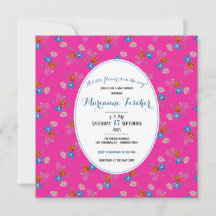 Invitación de Baby Shower botánico grandmillennial