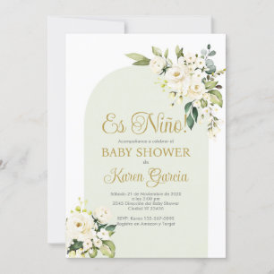 Invitación de Baby Shower Boy en español