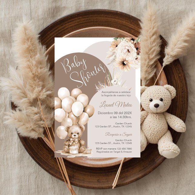 Invitación de Baby Shower Boy para español (Subido por el creador)