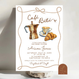 Invitación de Baby Shower Brunch Cafe Bebe Baby