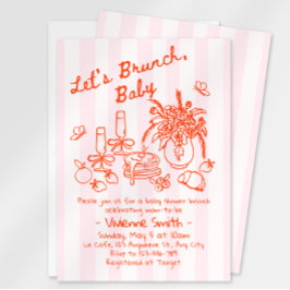 Invitación de Baby Shower Brunch Caprichosa