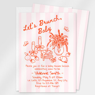 Invitación de Baby Shower Brunch Caprichosa