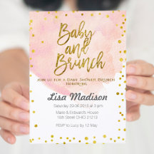 Invitación de Baby Shower Brunch de Peach