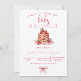 Invitación de Baby Shower - Brunch rosado de vacas