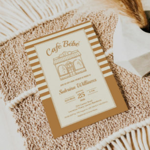Invitación de Baby Shower CAFÉ BÉBÉ COFFEE