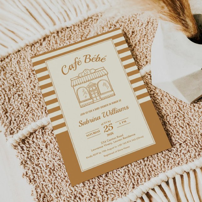 Invitación de Baby Shower CAFÉ BÉBÉ COFFEE (Subido por el creador)