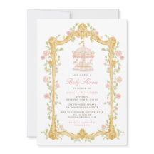 Invitación de Baby Shower Caprichosa de Carrusel