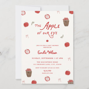 Invitación de Baby Shower Caprichosa Manzana de Nu
